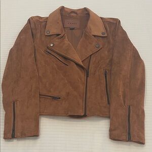 Blank NYC Brown Faux Suede Leather Jacket